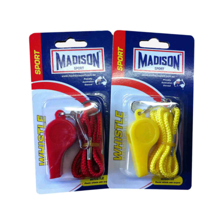 Madison Plastic Whistle With Lanyard