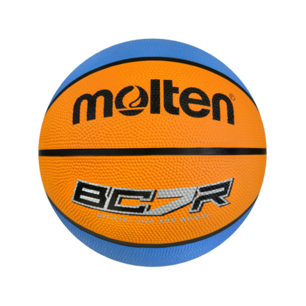 Molten BCR Rubber Basketball - Orange/Cyan - Size 6