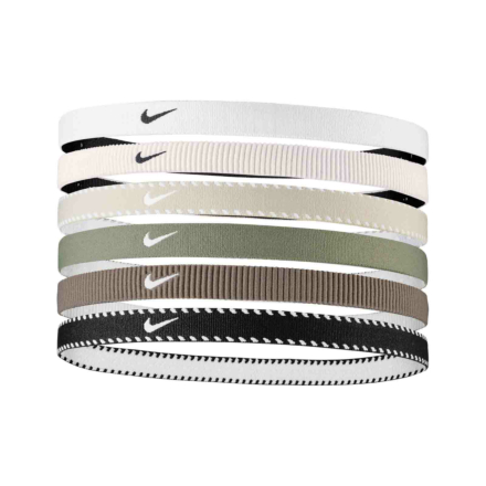 Nike Flex Classic Headbands 6pk - White/Light Army/Black