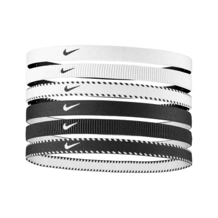 Nike Flex Classic Headbands 6pk - White/Black,Nike Flex Classic Headbands 6pk - Volt/Vivid Pink/White