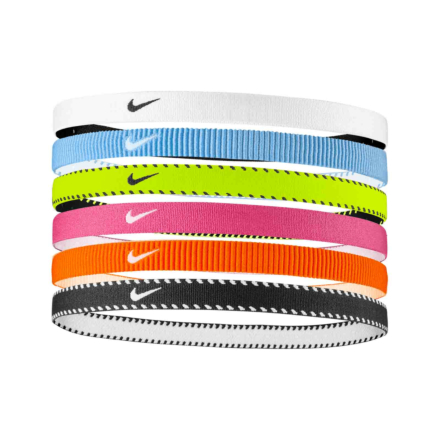 Nike Flex Classic Headbands 6pk - Volt/Vivid Pink/White