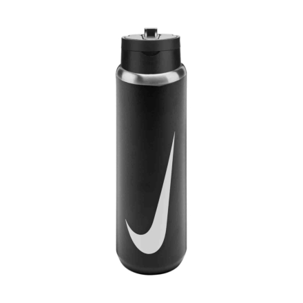 Nike Stainless Steel Recharge Straw Water Bottle - 24oz - Black/ White