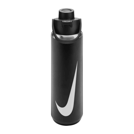 Nike Stainless Steel Recharge Chug Bottle - 24oz -Black/Black/White