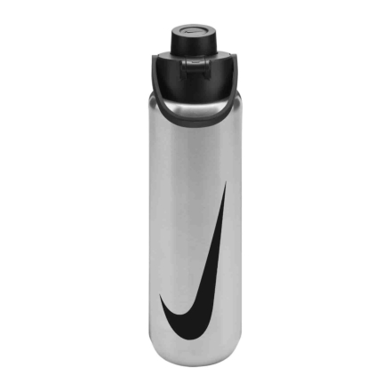 Nike Stainless Steel Recharge Chug Bottle - 24oz -Black/Black/White