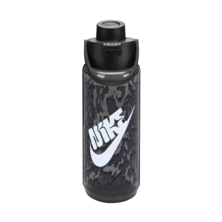 Nike TR Renew Recharge Chug Water Bottle - 24oz - Graphic Smoke Grey/Black/White