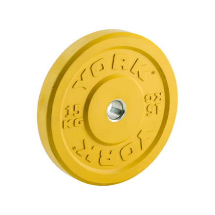 York 15kg Bumper Plate Yellow