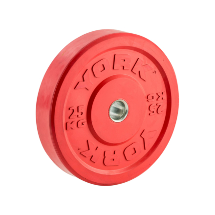York 25kg Bumper Plate Red