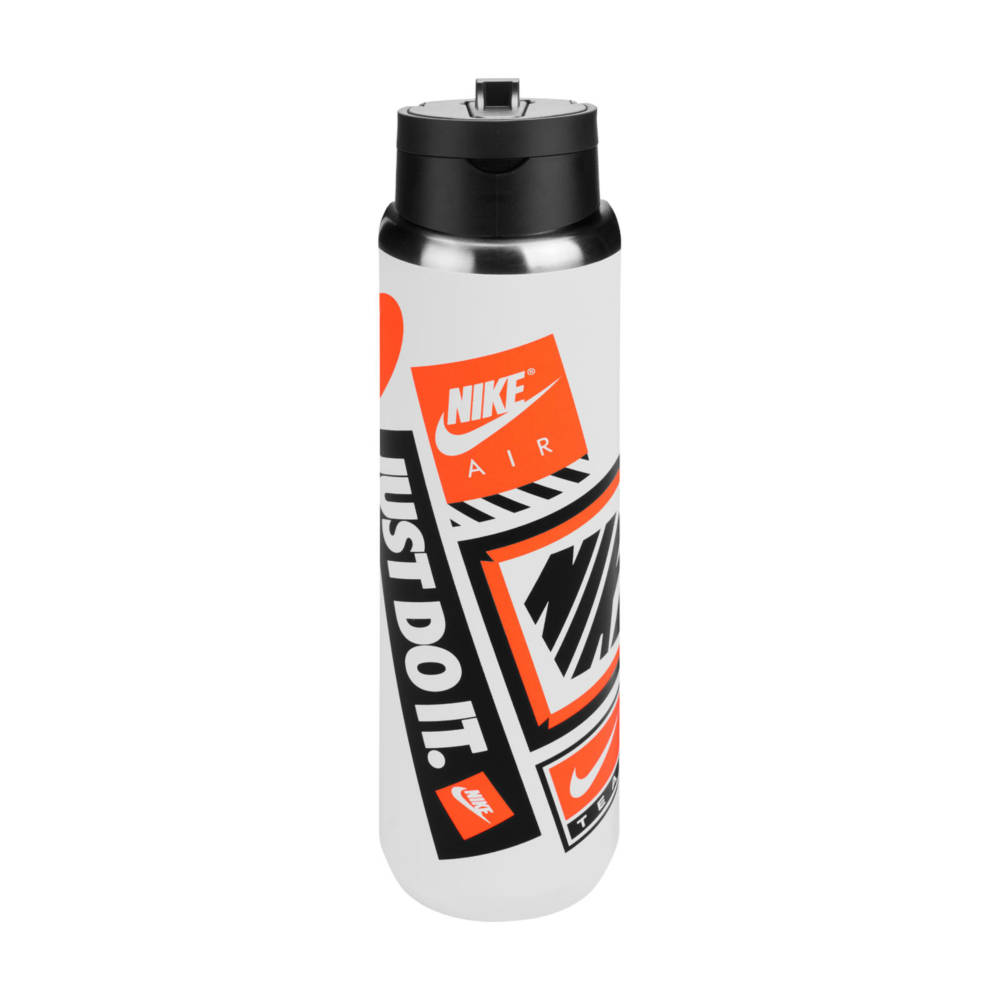 Nike Stainless Steel Recharge Straw Water Bottle 24oz Graphic Wh B