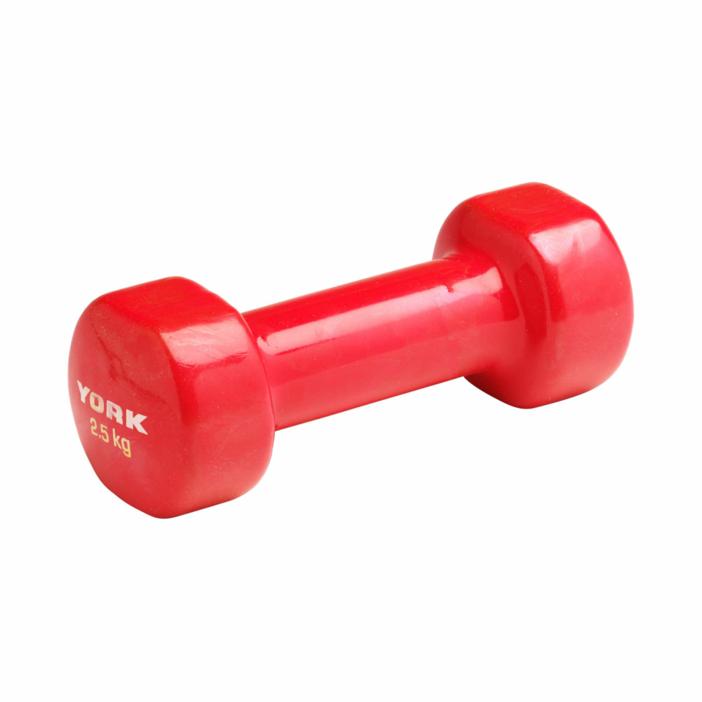 York Vinyl Dipped Dumbbell 2.5kg Red
