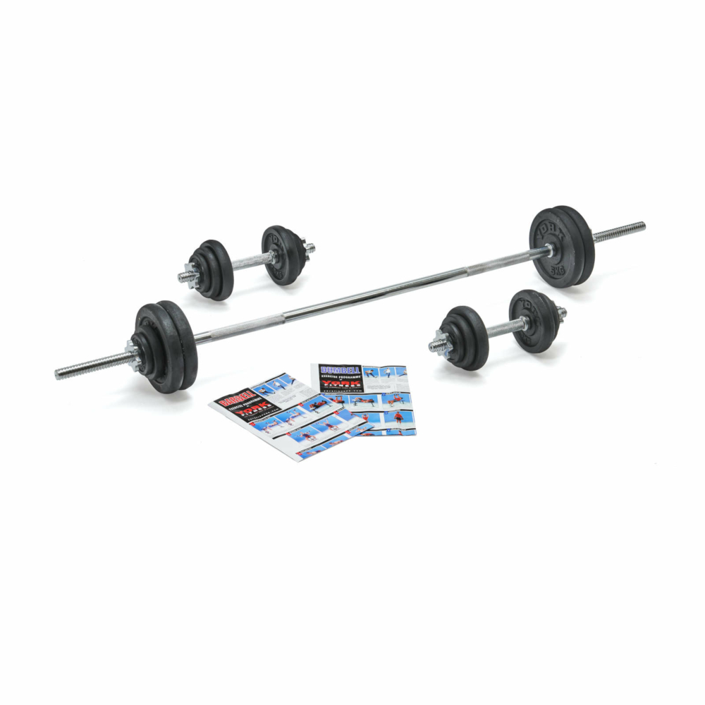 York 50kg Cast Plate D Bell Set