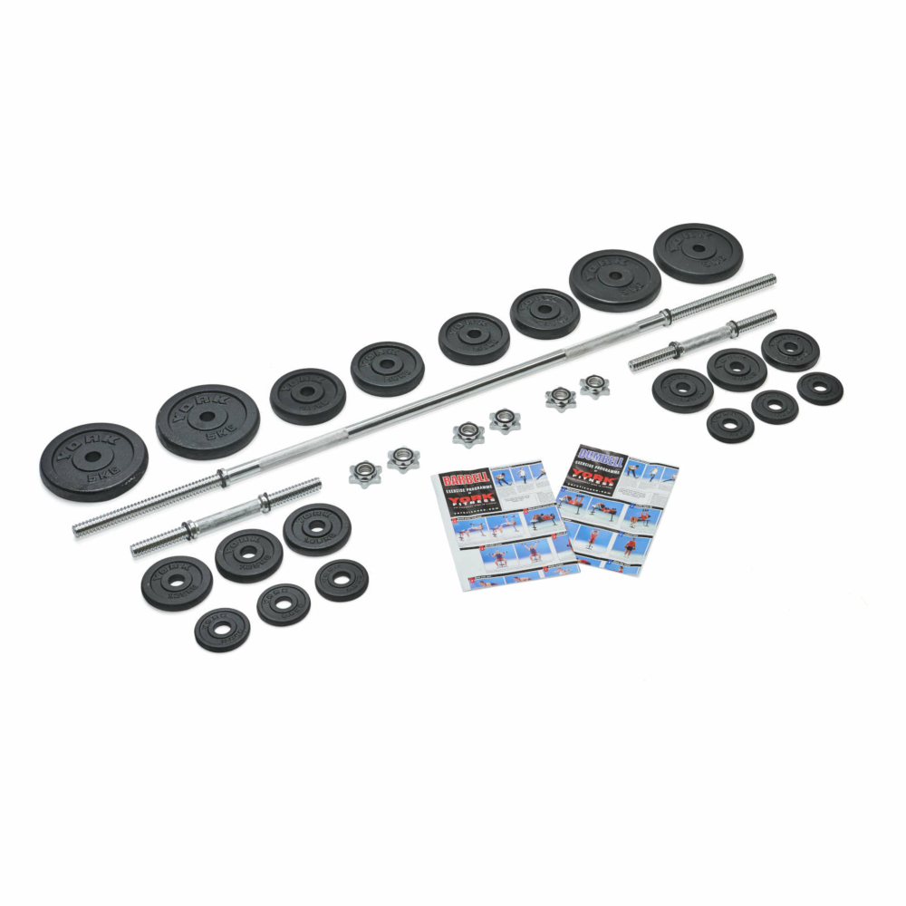 York 50kg Cast Plate D Bell Set