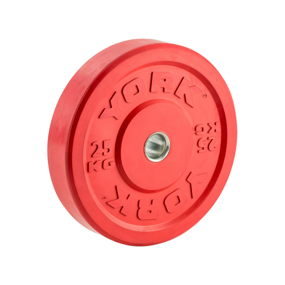 York 25kg Bumper Plate Red