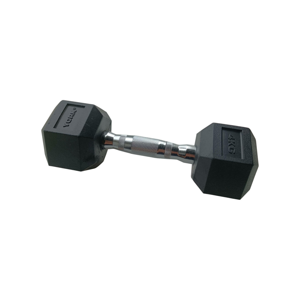 York 4kg Hex Dumbbell
