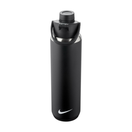 Nike Stainless Steel Recharge Chug Bottle - 24oz -Blk/Blk/Wht