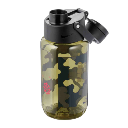Nike TR Renew Recharge Chug Water Bottle - 16oz - Graphic Olive/Black/Red