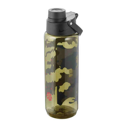Nike TR Renew Recharge Chug Water Bottle - 24oz - Graphic Olive/Black/Red