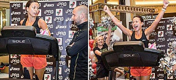 Amy Hughes Breaks World Record Running On Sole Treadmills!